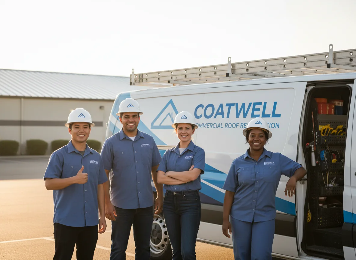 Commercial roof coating company in Hunter, KS