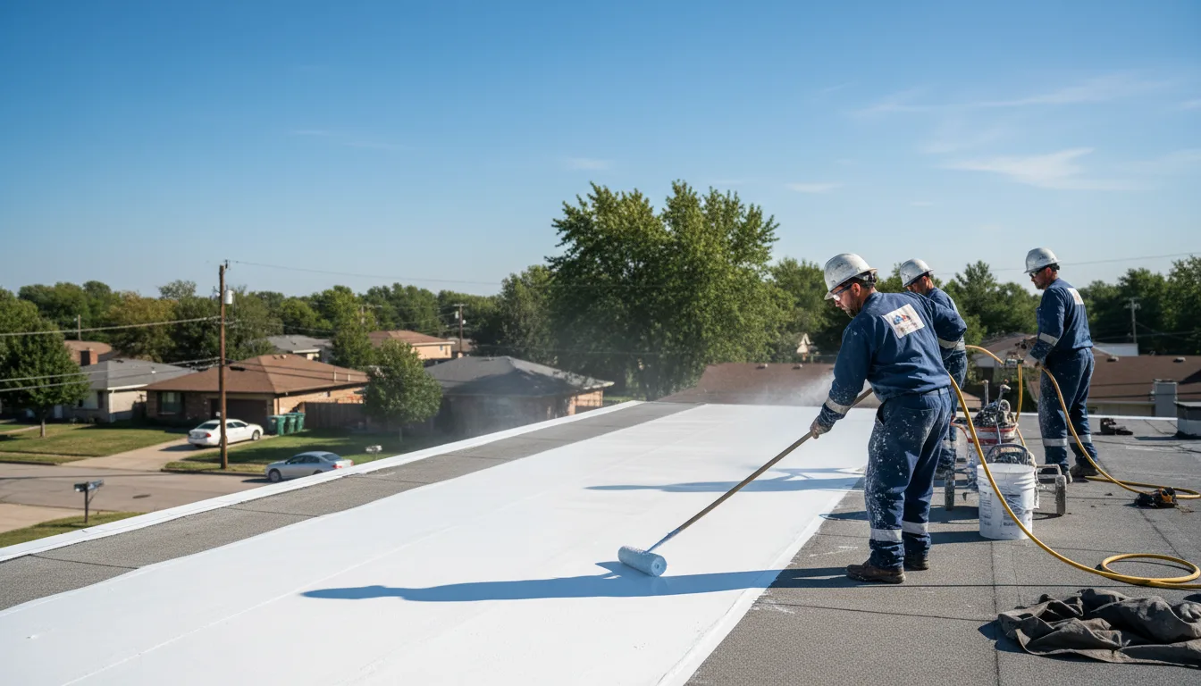 Commercial roof coating in Hunter, KS near me